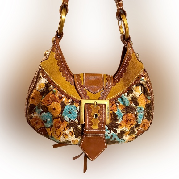 Isabella Fiore Leather, Suede & Sequin Shoulder Bag - Picture 1 of 8